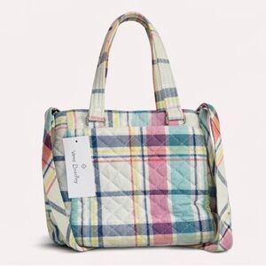 *SOLD* Vera Bradley Pastel Plaid Quilted Tote